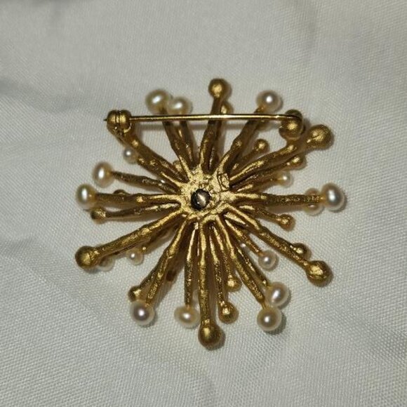 Michael Michaud Fire Wheel Brooch - Picture 2 of 2